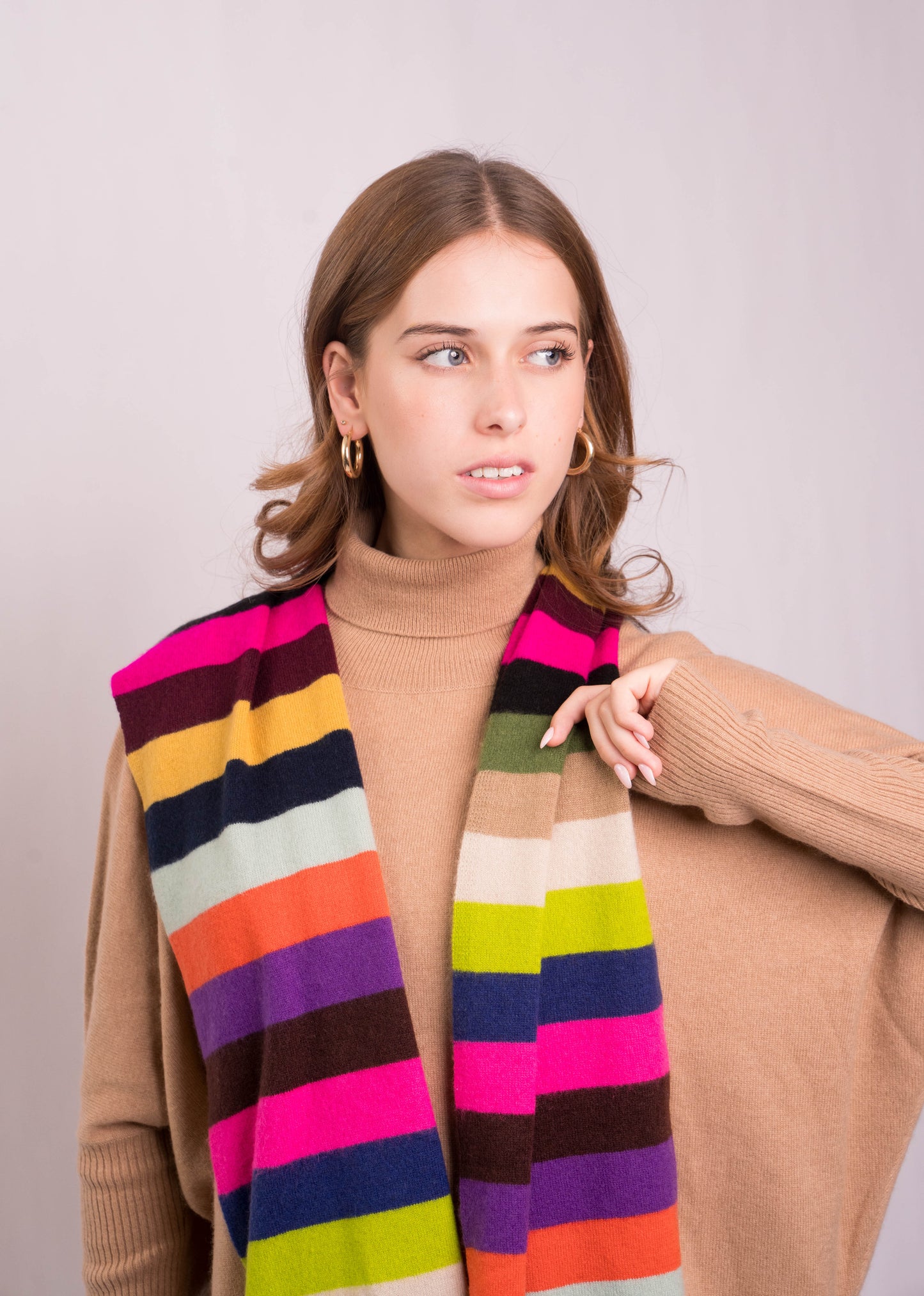 Vivid Horizon Striped Scarf