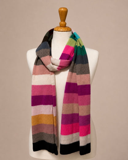 Vivid Horizon One-of-a-Kind Cashmere Scarf