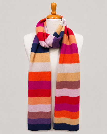 Vivid Horizon One-of-a-Kind Cashmere Scarf