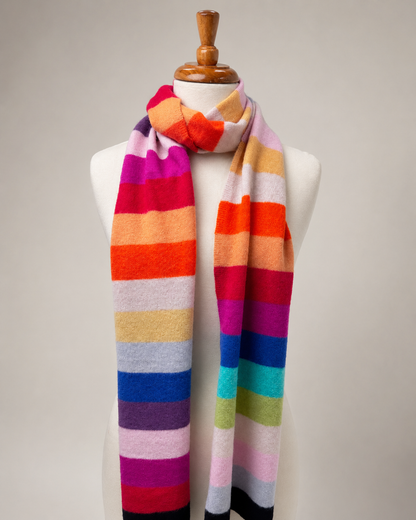 Vivid Horizon One-of-a-Kind Cashmere Scarf