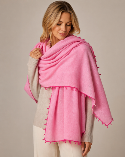 Trim Felted Cashmere Scarf