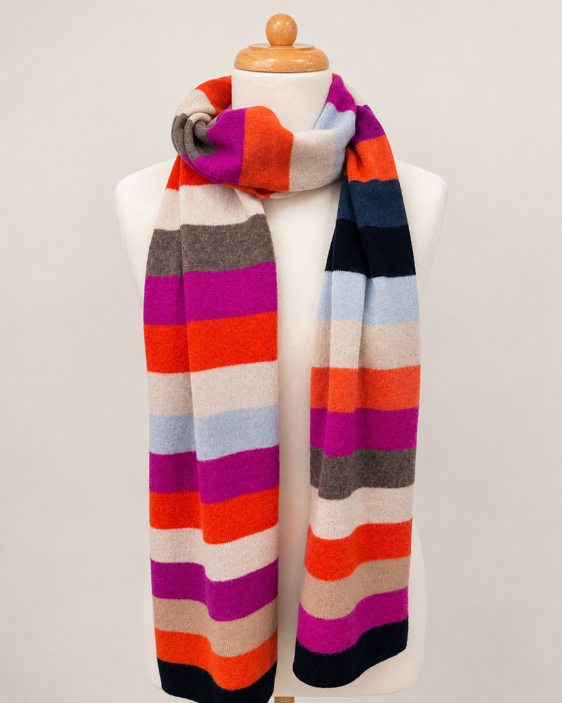 Vivid Horizon One-of-a-Kind Cashmere Scarf