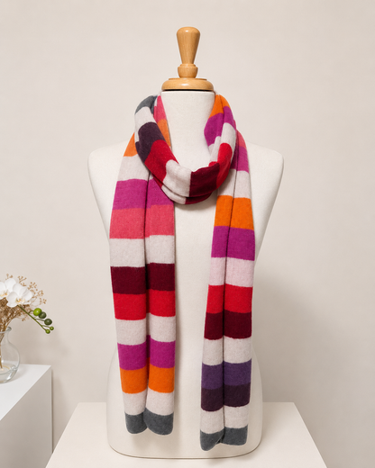 Vivid Horizon One-of-a-Kind Cashmere Scarf