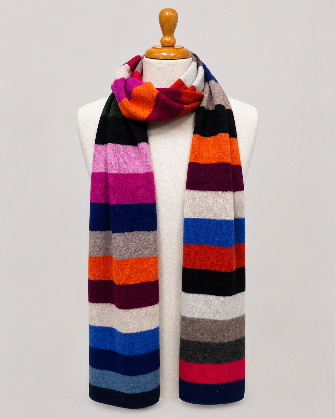 Vivid Horizon One-of-a-Kind Cashmere Scarf