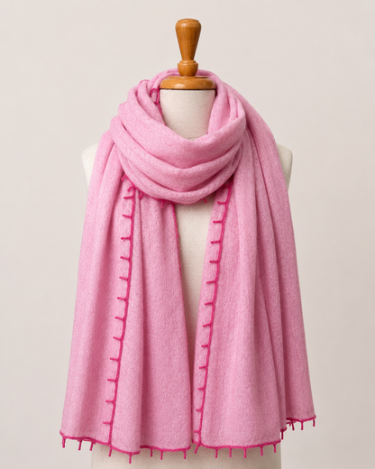Trim Felted Cashmere Scarf
