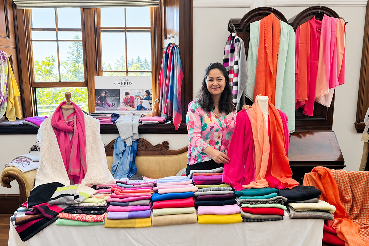Caprus Cashmere family workshop and Nepalese textile heritage