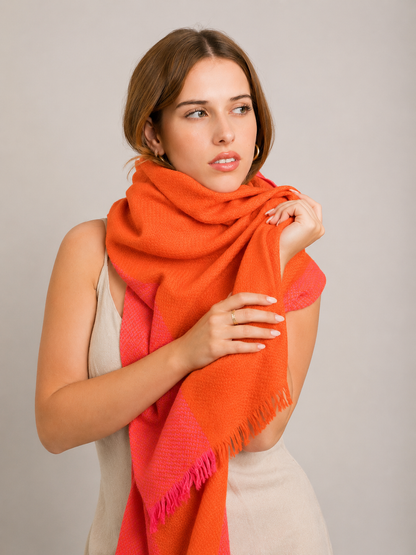Meera Double Block Wool Wrap
