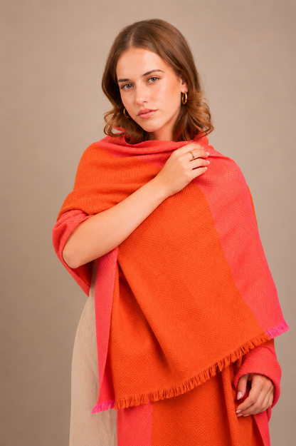 Meera Double Block Wool Wrap