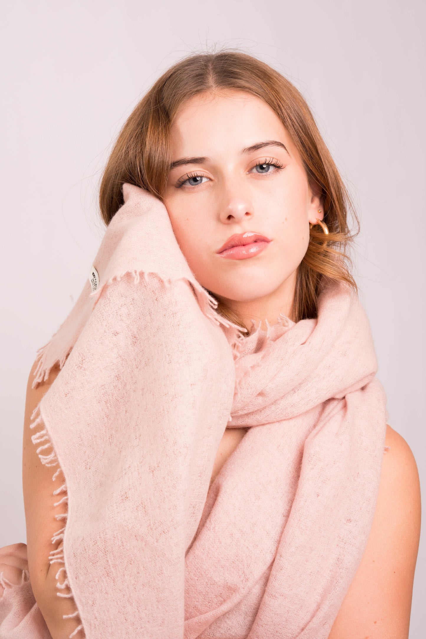 Blush Felted Cashmere Wrap