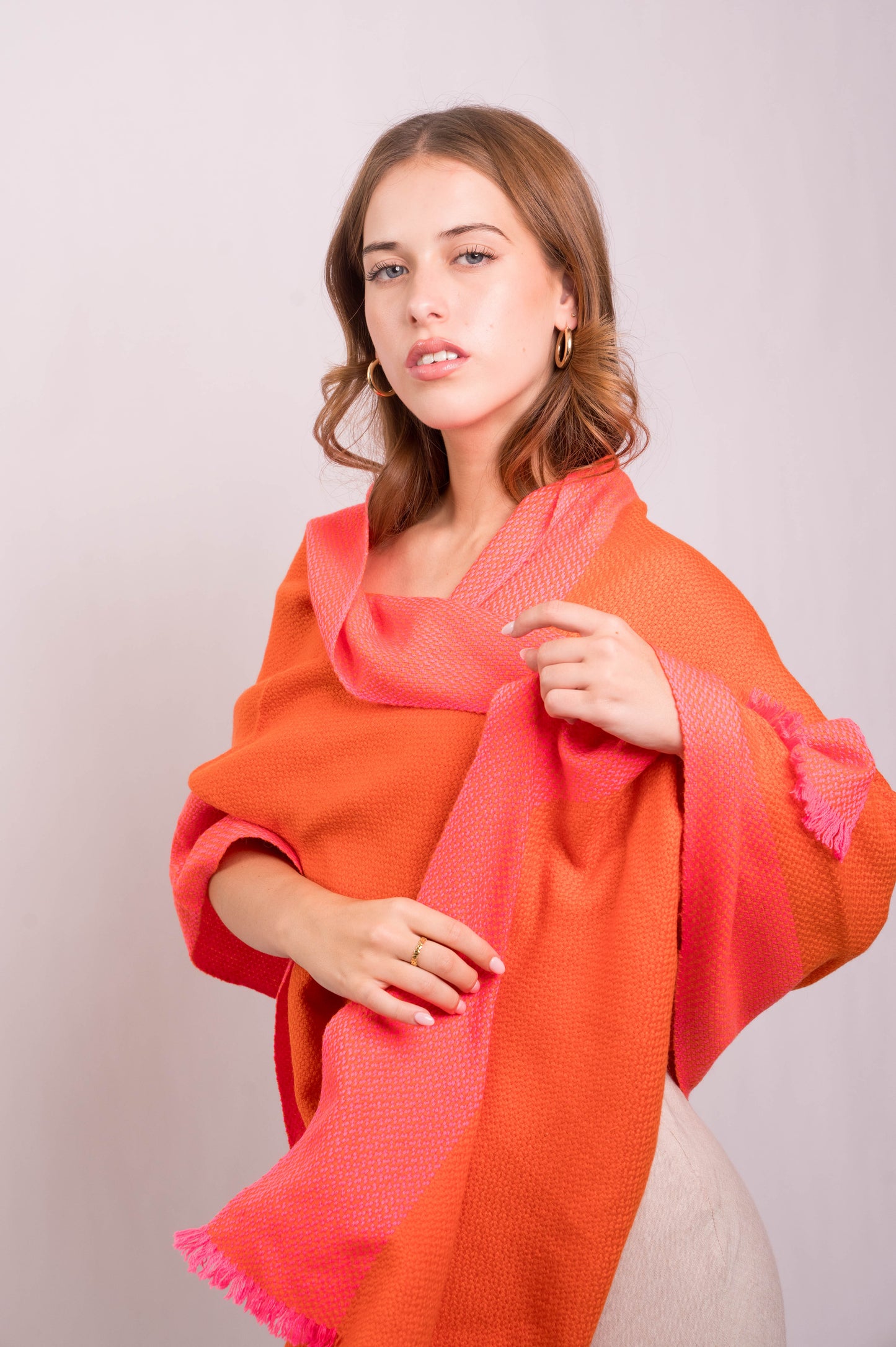 Tangerine Meera Double Block Wrap