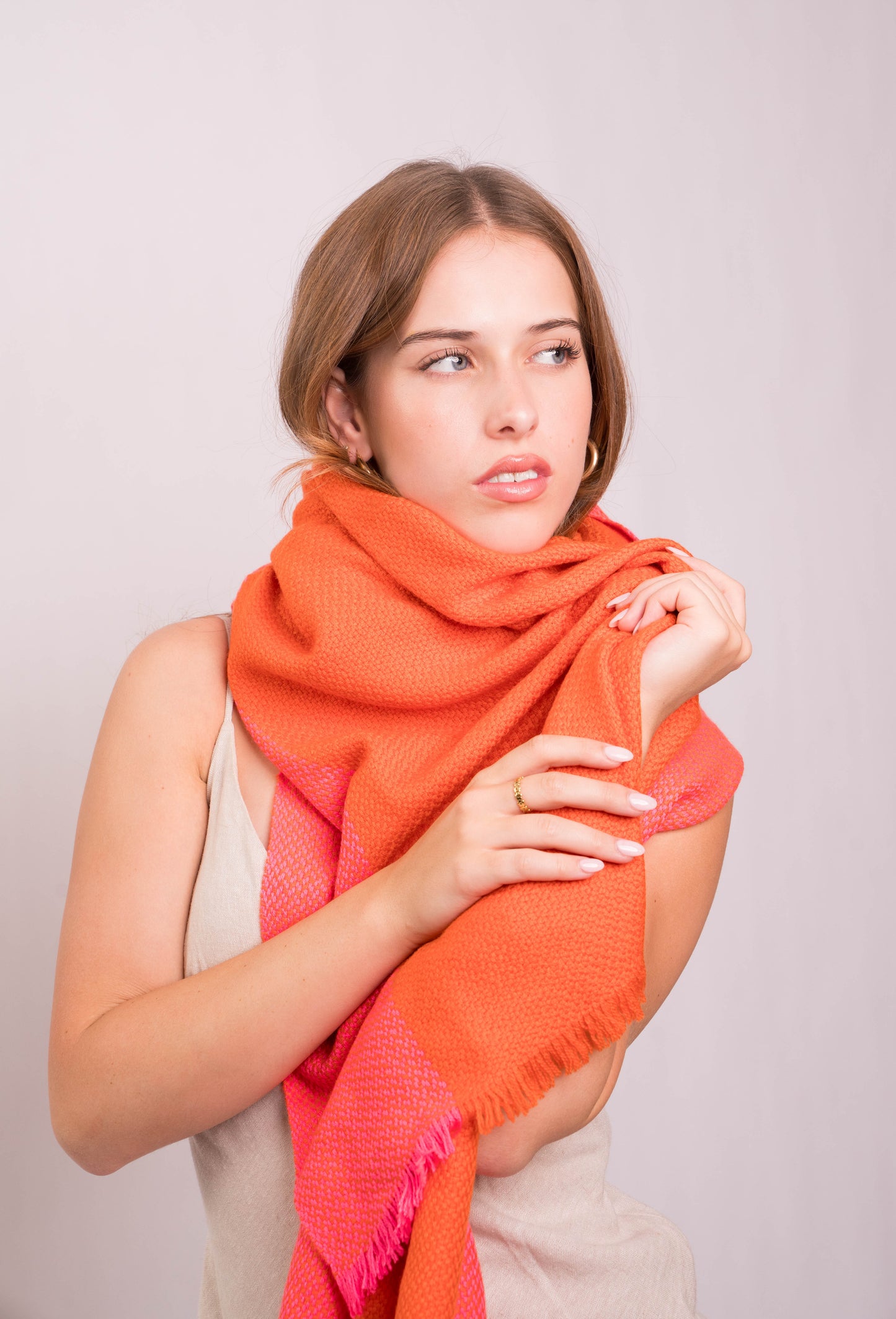 Tangerine Meera Double Block Wrap