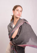Gypsy Border Graphite Scarf