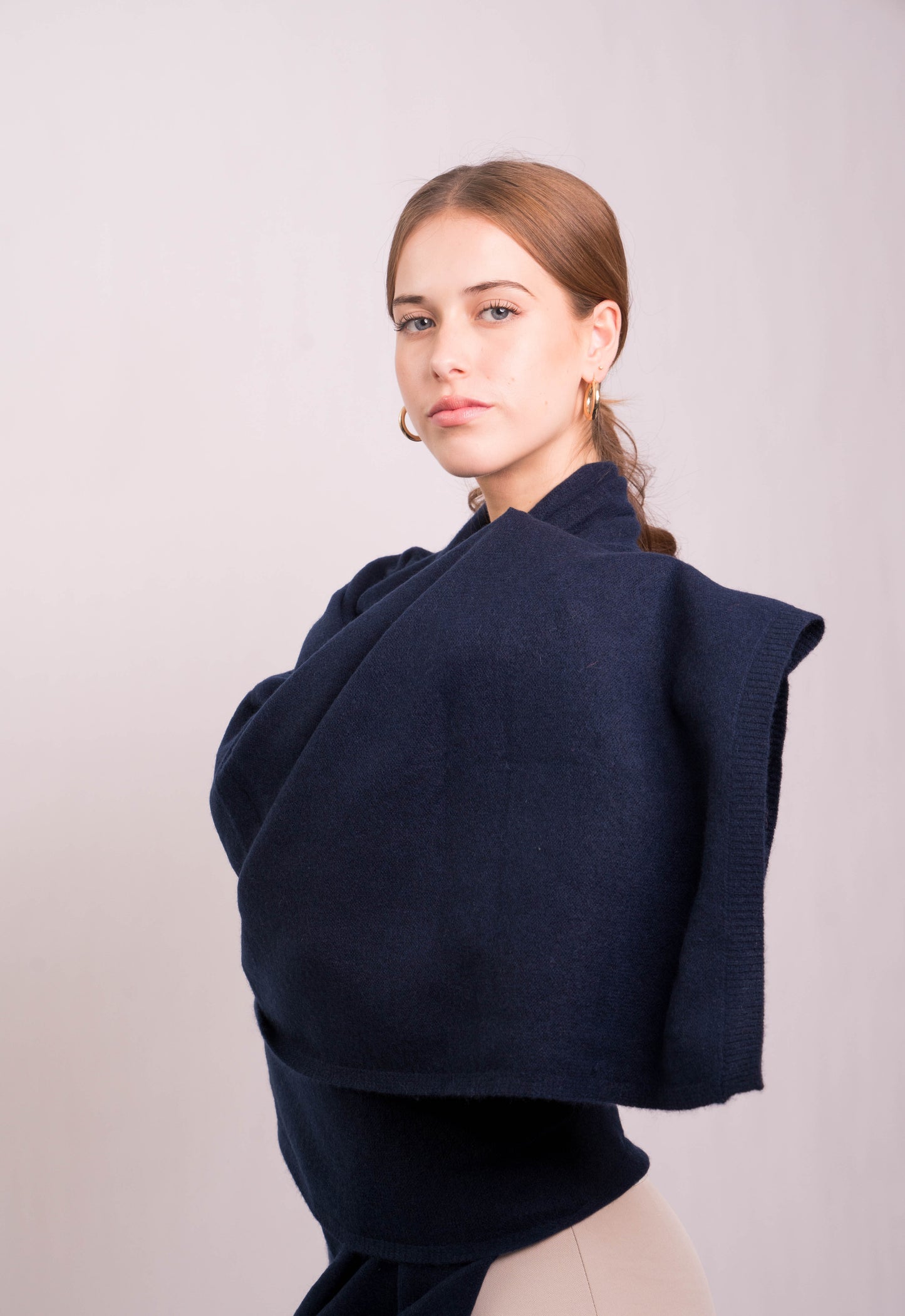 Navy Luxe Cashmere Wrap