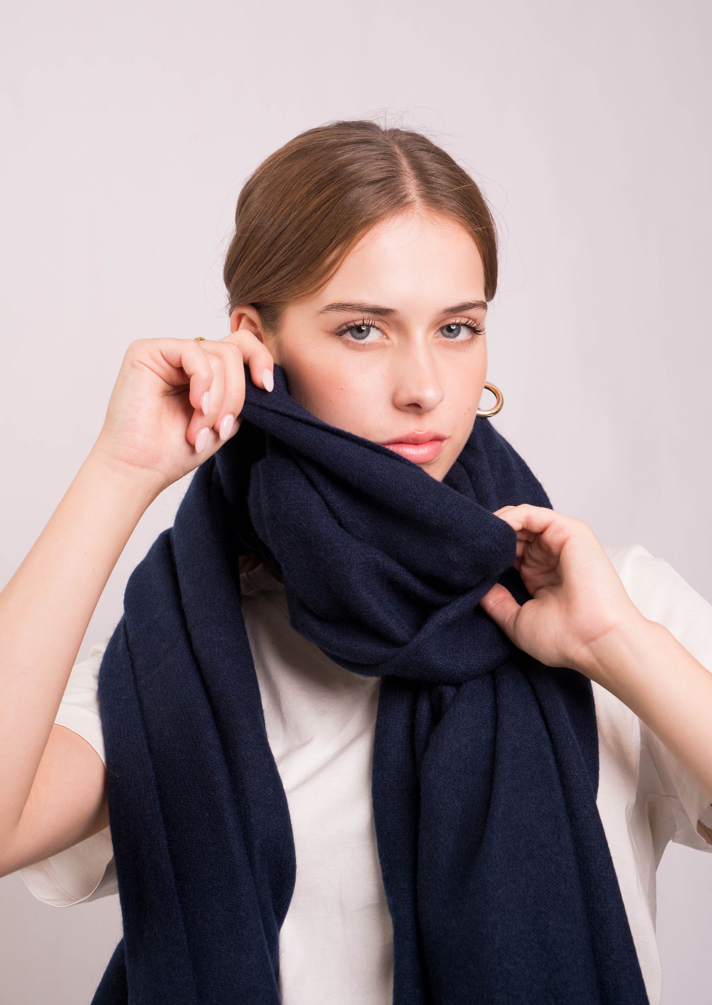 Navy Luxe Cashmere Wrap