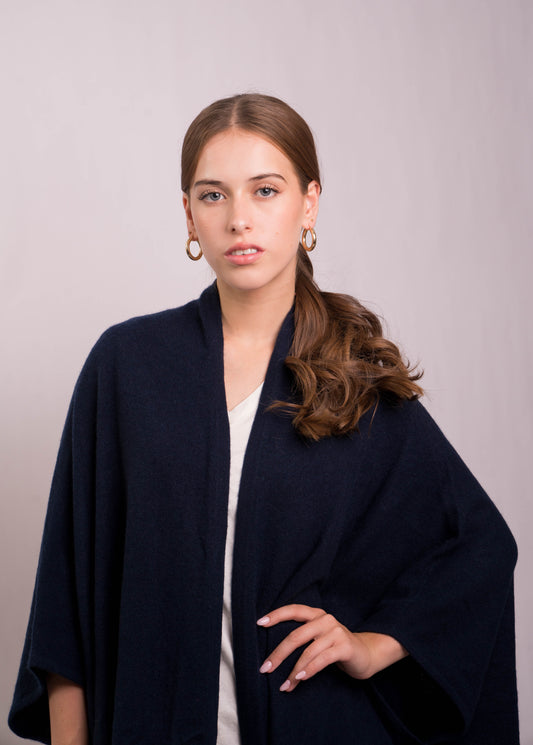 Eclipse Navy Cashmere Kimono