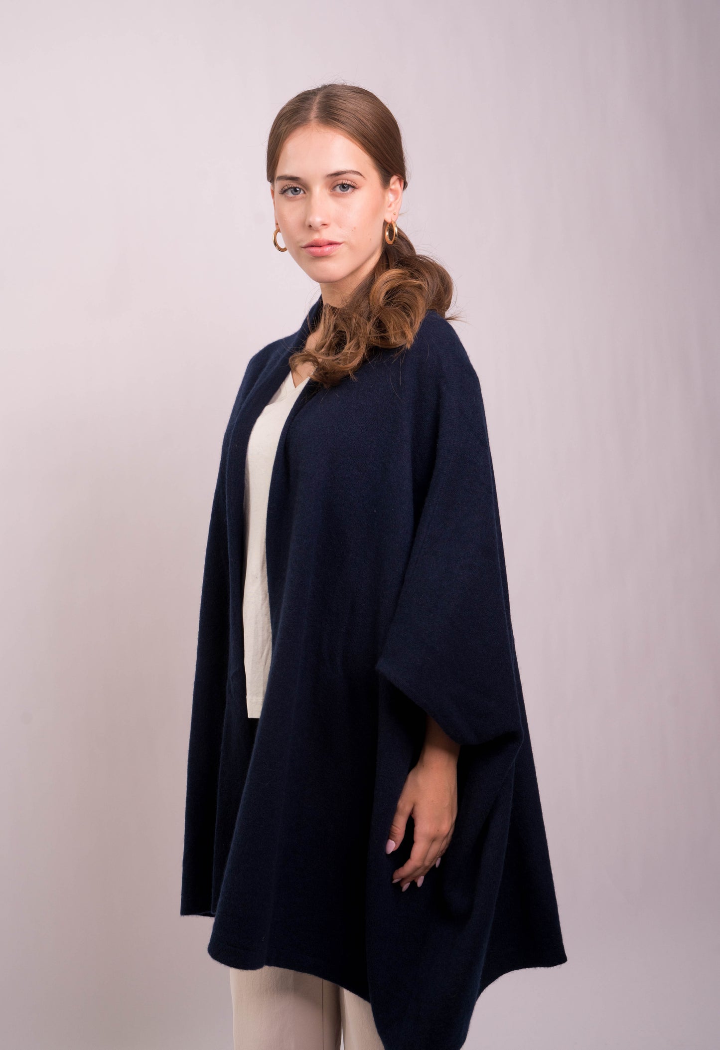 Eclipse Navy Cashmere Kimono