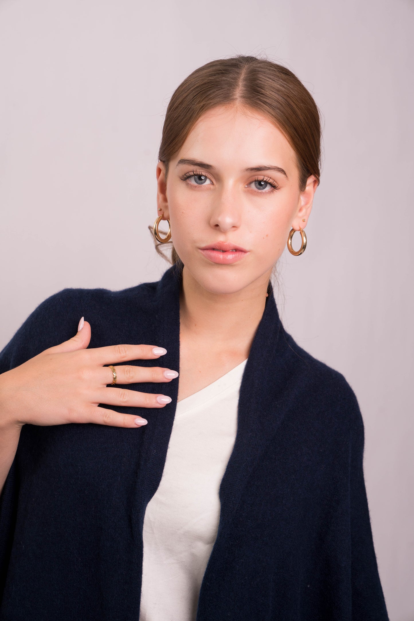 Eclipse Navy Cashmere Kimono