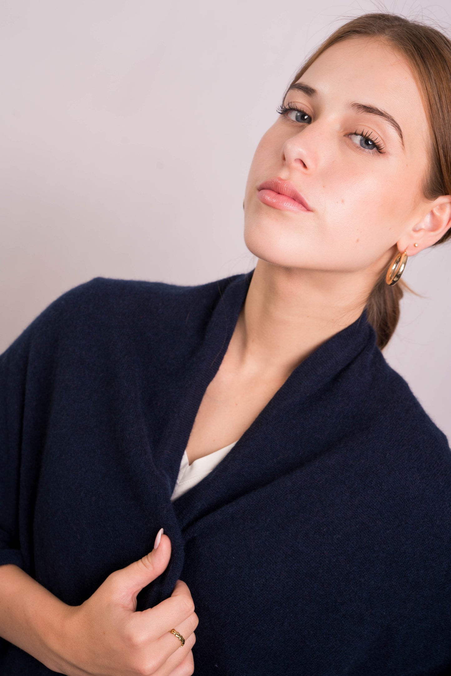 Eclipse Navy Cashmere Kimono