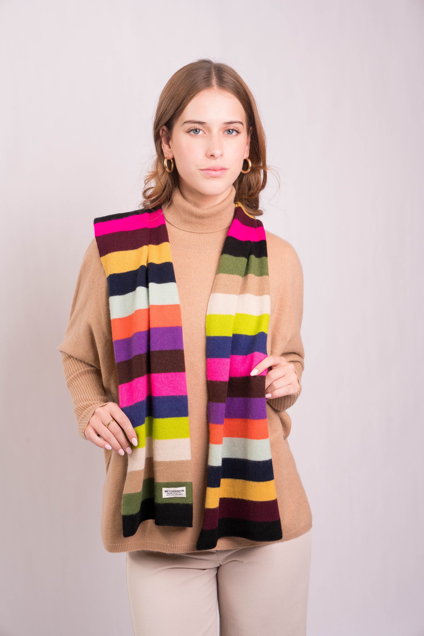 Vivid Horizon Striped Scarf