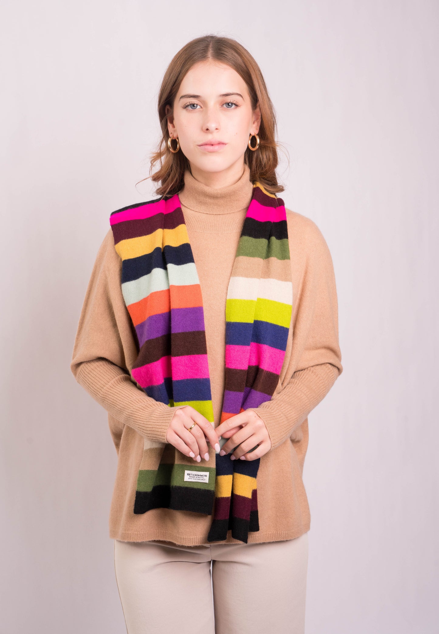 Vivid Horizon Striped Scarf