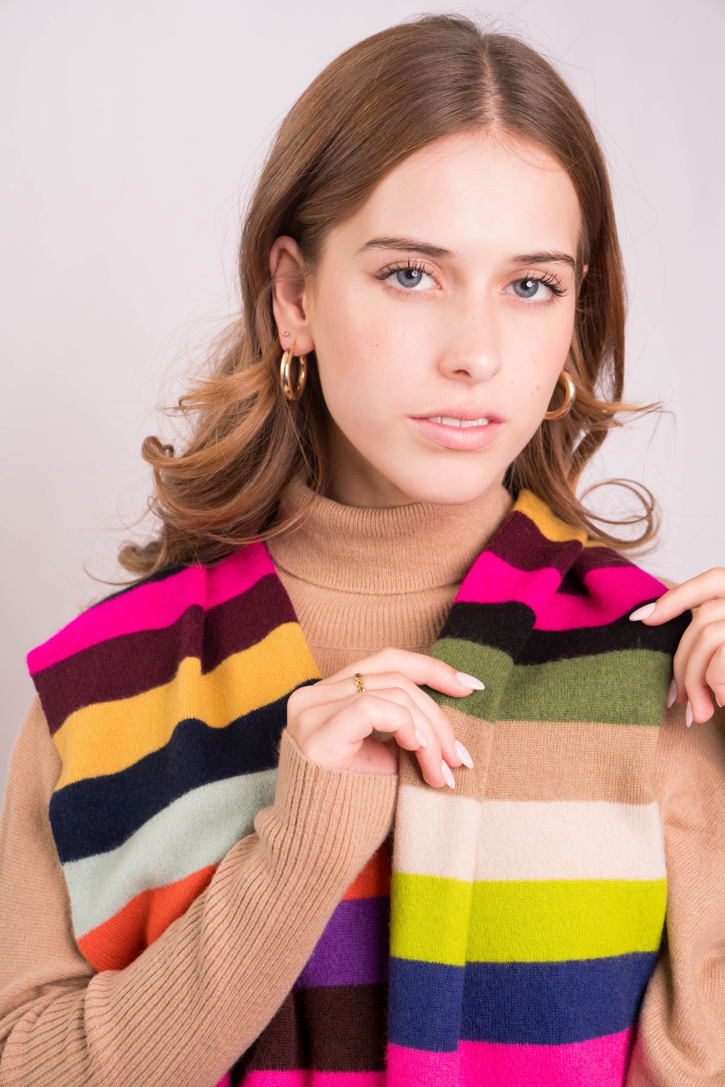 Vivid Horizon Striped Scarf