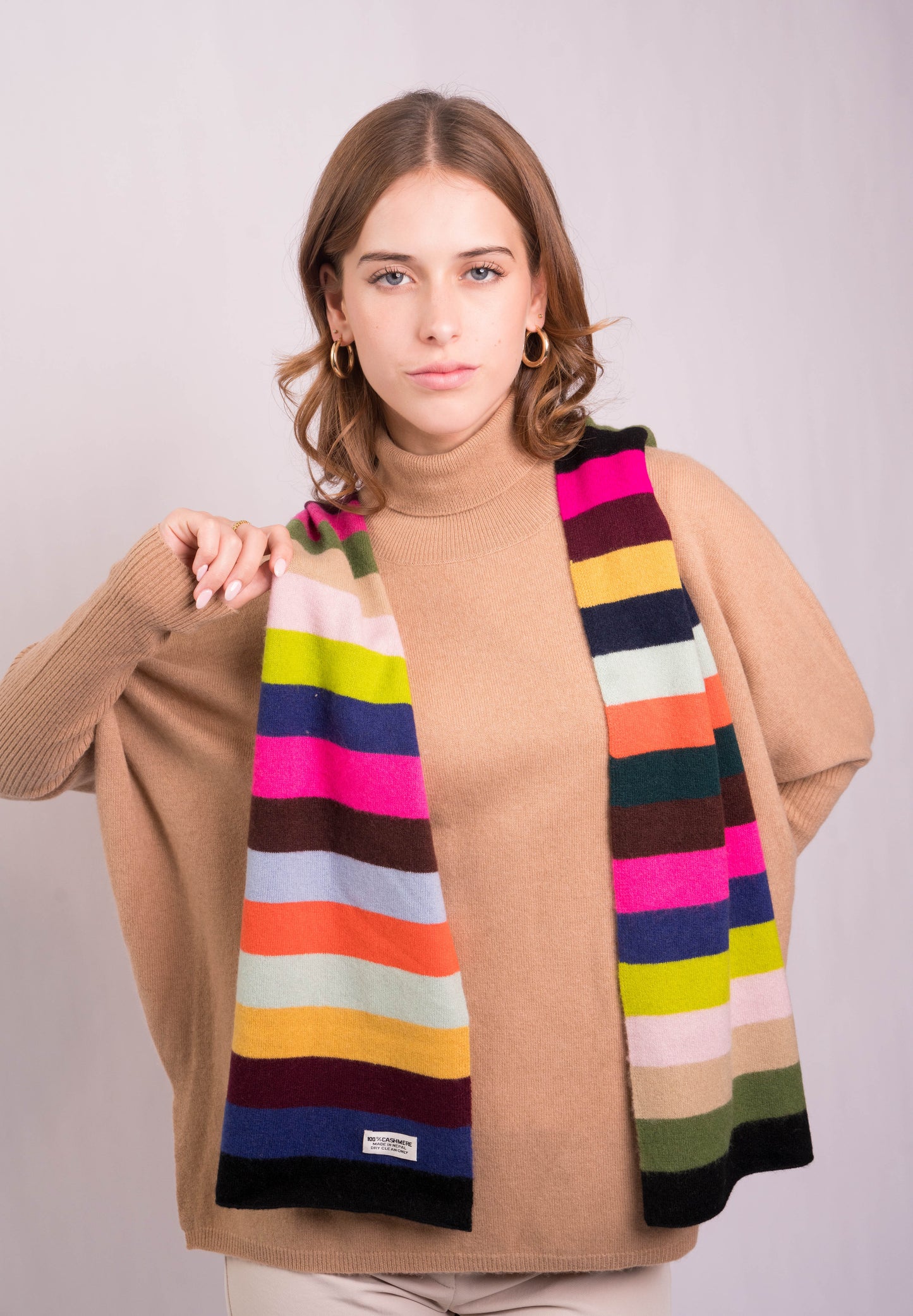 Vivid Horizon Striped Scarf