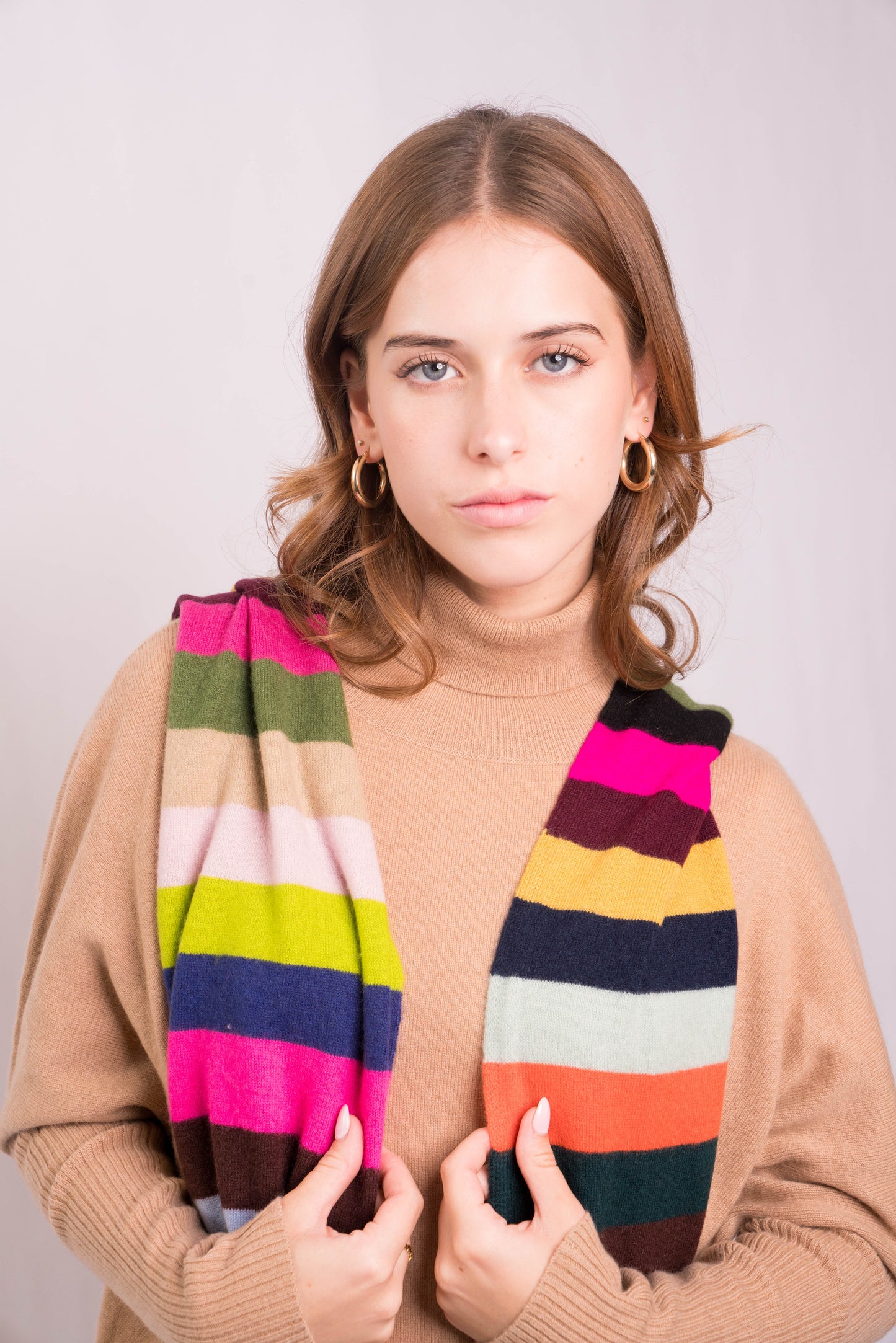 Vivid Horizon Striped Scarf