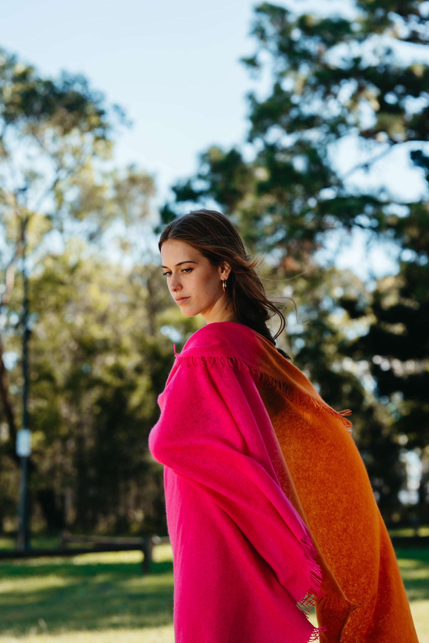 Golden Fuchsia Ombre Wrap