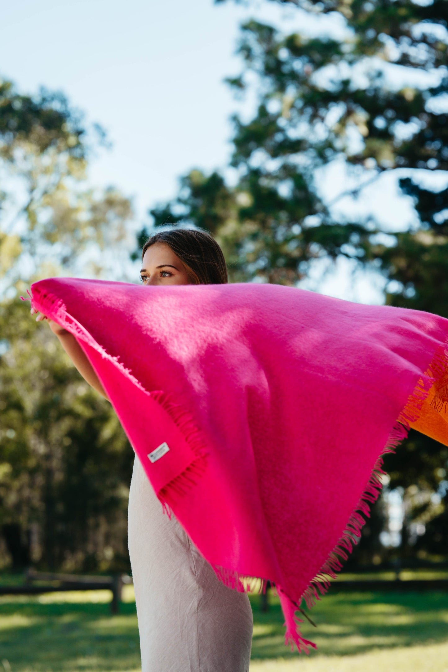 Golden Fuchsia Ombre Wrap