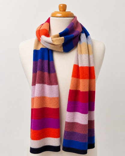 Vivid Horizon One-of-a-Kind Cashmere Scarf